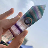 Natural Quartz Smoking Pipe Crystal Point Wand Stone Rock Obelisk Healing 1Pc