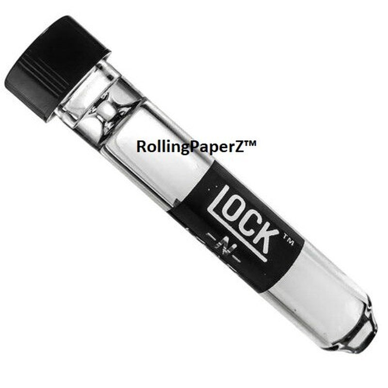 3X 'Lock N Load' Glass Chillum Tobacco Taster Pipes W/Cap 9Mm X 3" Length