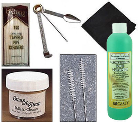 Tobacco Smoking Pipe Cleaning Kit W/ Pipe Cleaners, Tool, Shank Brushes - 2508