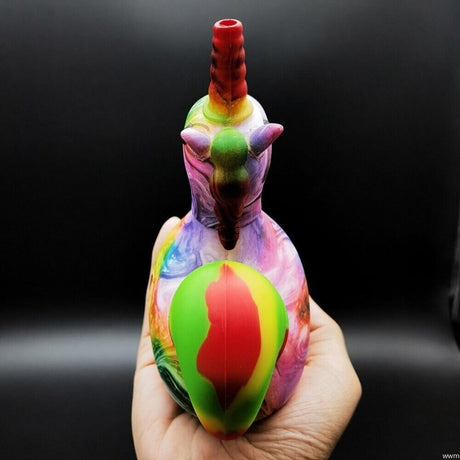 4.7 Inch Hookah Animal Silicone Bong Smoking Water Pipe Shisha + Glass Bowl Hot