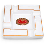 Ceramic Cigar Ashtray Square Cigarette Ashtrays 4 Holder 1 Ash Slot Table Cigar Ash Tray Large Ashtray for Home with Box