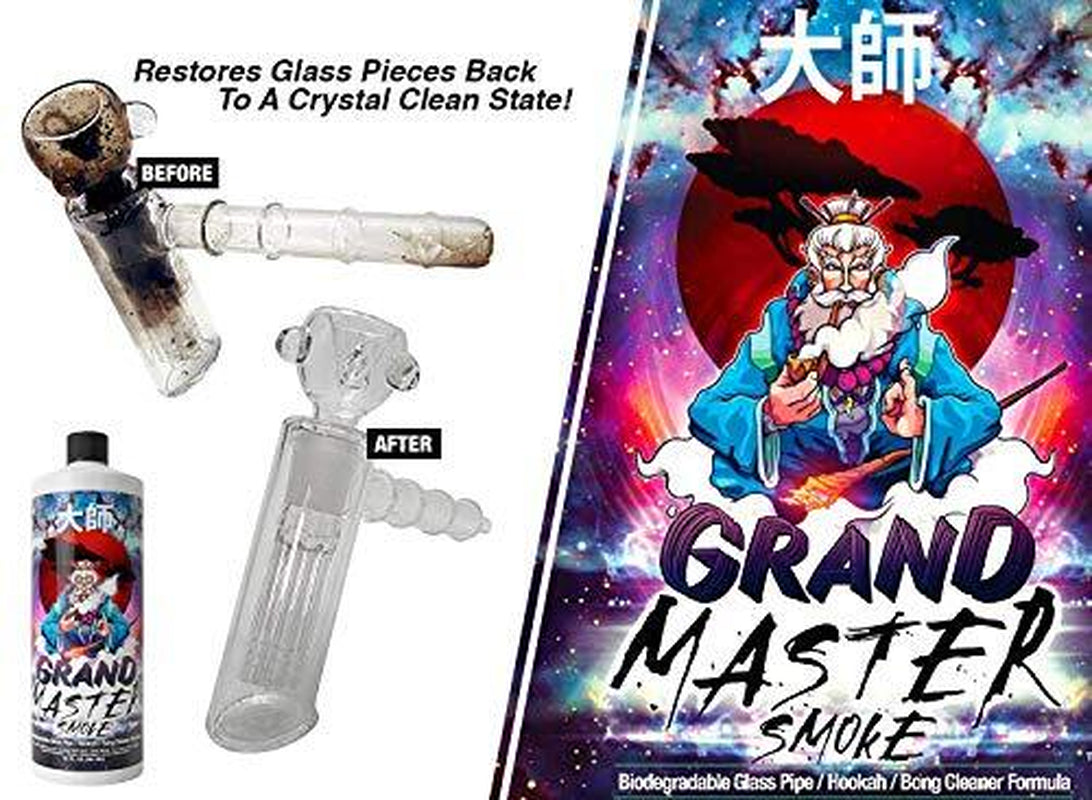 32Oz Soak and Wash Biodegradable Bong Cleaner Glass Pipe & Hookah Cleaner