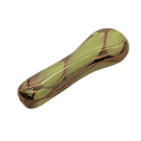4" Ancient Creations Ceramic Tobacco Smoking Spoon Pipe Green
