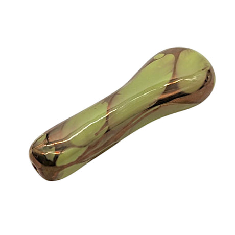 4" Ancient Creations Ceramic Tobacco Smoking Spoon Pipe Green