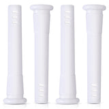 4PCS 4" Silicone Tube Downstem 14Mm Female Bowl Connector Semi Translucent White