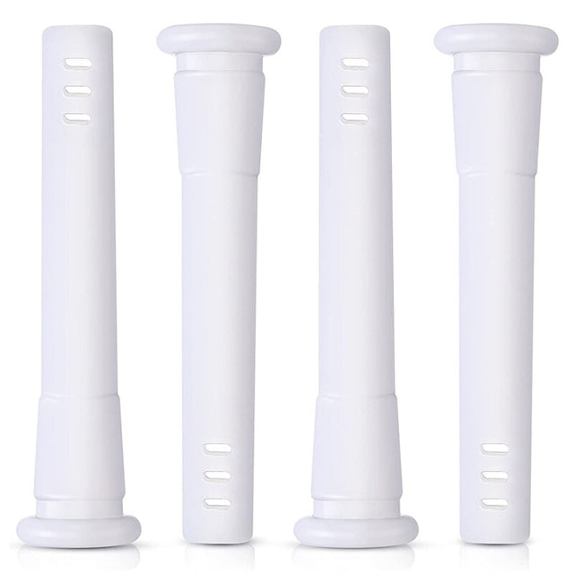 4PCS 4" Silicone Tube Downstem 14Mm Female Bowl Connector Semi Translucent White