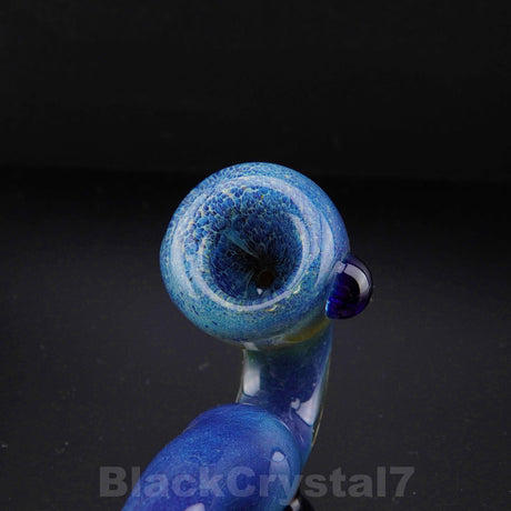 5" Handmade Thick Midnight Blue Marble Sherlock Tobacco Smoking Bowl Glass Pipes