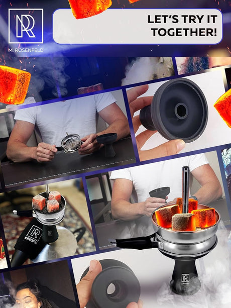 BLACK SILICONE HOOKAH BOWL SET SILICONE – PREMIUM SHISHA BOWL PHUNNEL HOOKAH BOWL