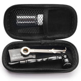 4.3" Metal Detachment Tobacco Smoking Pipe with Cap Lid Screens and Tools Screen