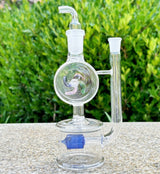 5.9'' Glass Bong Mini Windmill Spin Recycler Hookah Tornado Water Pipe Bubbler