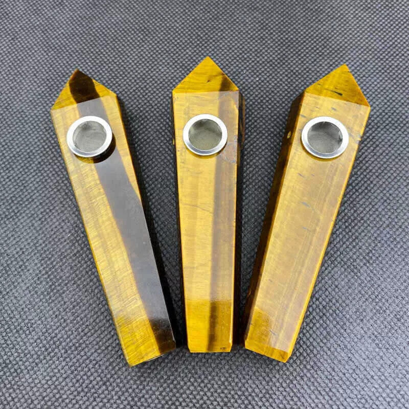 Natural Quartz Smoking Pipe Crystal Point Wand Stone Rock Obelisk Healing 1Pc