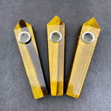 Natural Quartz Smoking Pipe Crystal Point Wand Stone Rock Obelisk Healing 1Pc