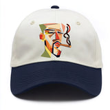 CIGAR COOL ABSTRACT SMOKER PORTRAIT TWO-TONE CAP