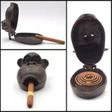 Retro Brown Cast Iron Big Monkey Decor Cigar Ashtrays, Best Gift for Smokers Men and Women