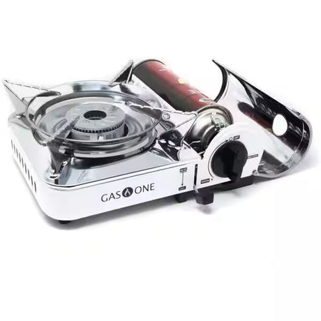 MINI CAMP STOVE WITH BUTANE FUEL – 4-PIECE BUNDLE