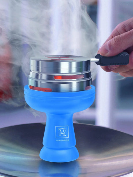 PREMIUM BLUE SILICONE PHUNNEL HOOKAH BOWL SET WITH DURABLE HEAT-RESISTANT DESIGN