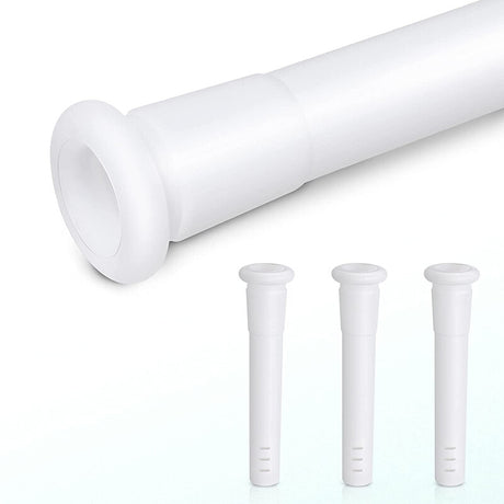 4PCS 4" Silicone Tube Downstem 14Mm Female Bowl Connector Semi Translucent White