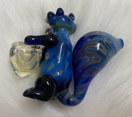 Blue Squirrel Glass Hand Pipe- Tobacco Hand Pipe-High Quality Pipe-Gift Pipe