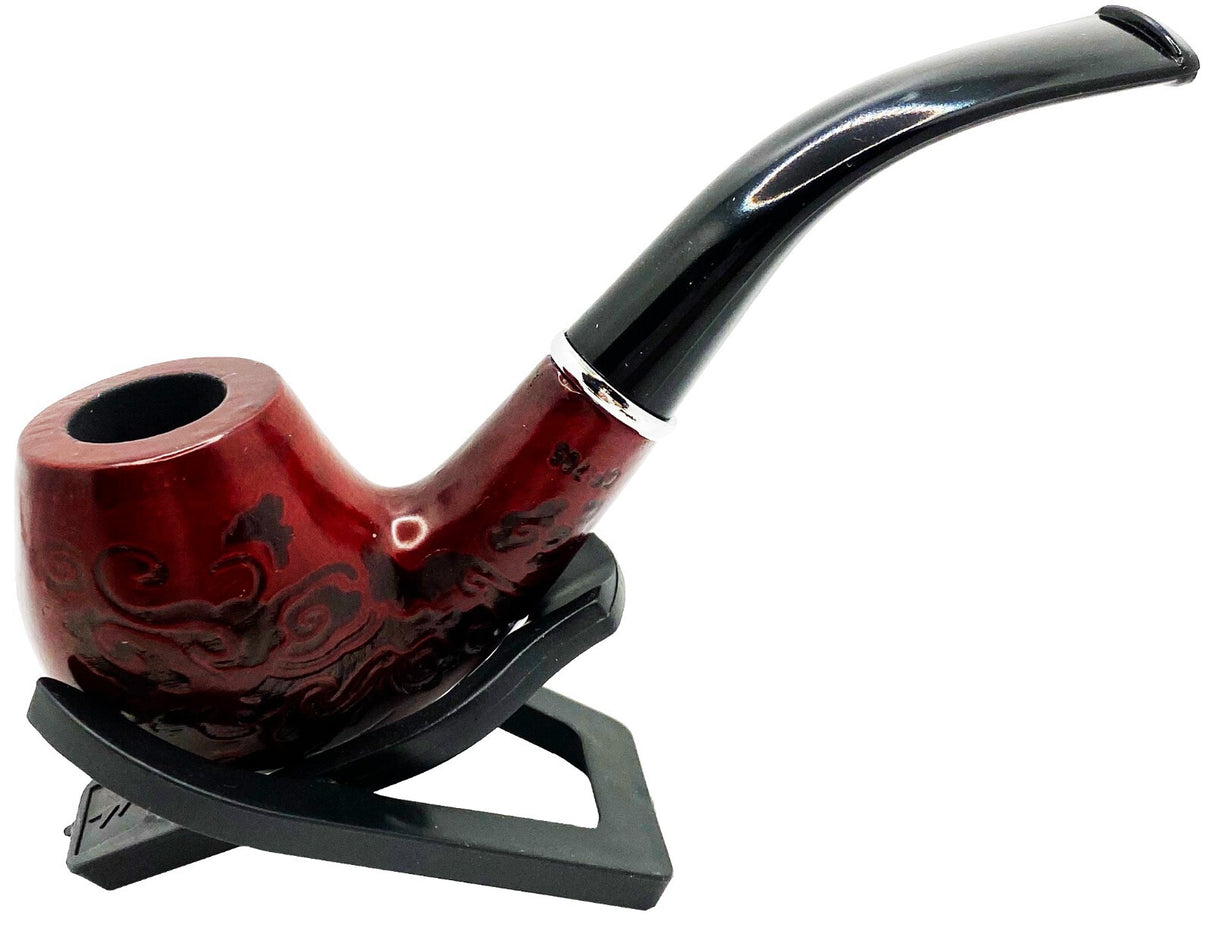 2 Durable Wooden Wood Smoking Pipe Tobacco Cigarettes Cigar Pipes Enchase Gift R
