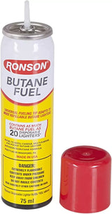 RONSON ULTRA BUTANE LIGHTER FUEL – 75 ML, 6 PACK