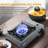 GVDV PORTABLE 1-BURNER BUTANE CAMPING GRAY STOVE WITH UPDATED CARRYING CASE