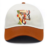 CIGAR COOL ABSTRACT SMOKER PORTRAIT TWO-TONE CAP