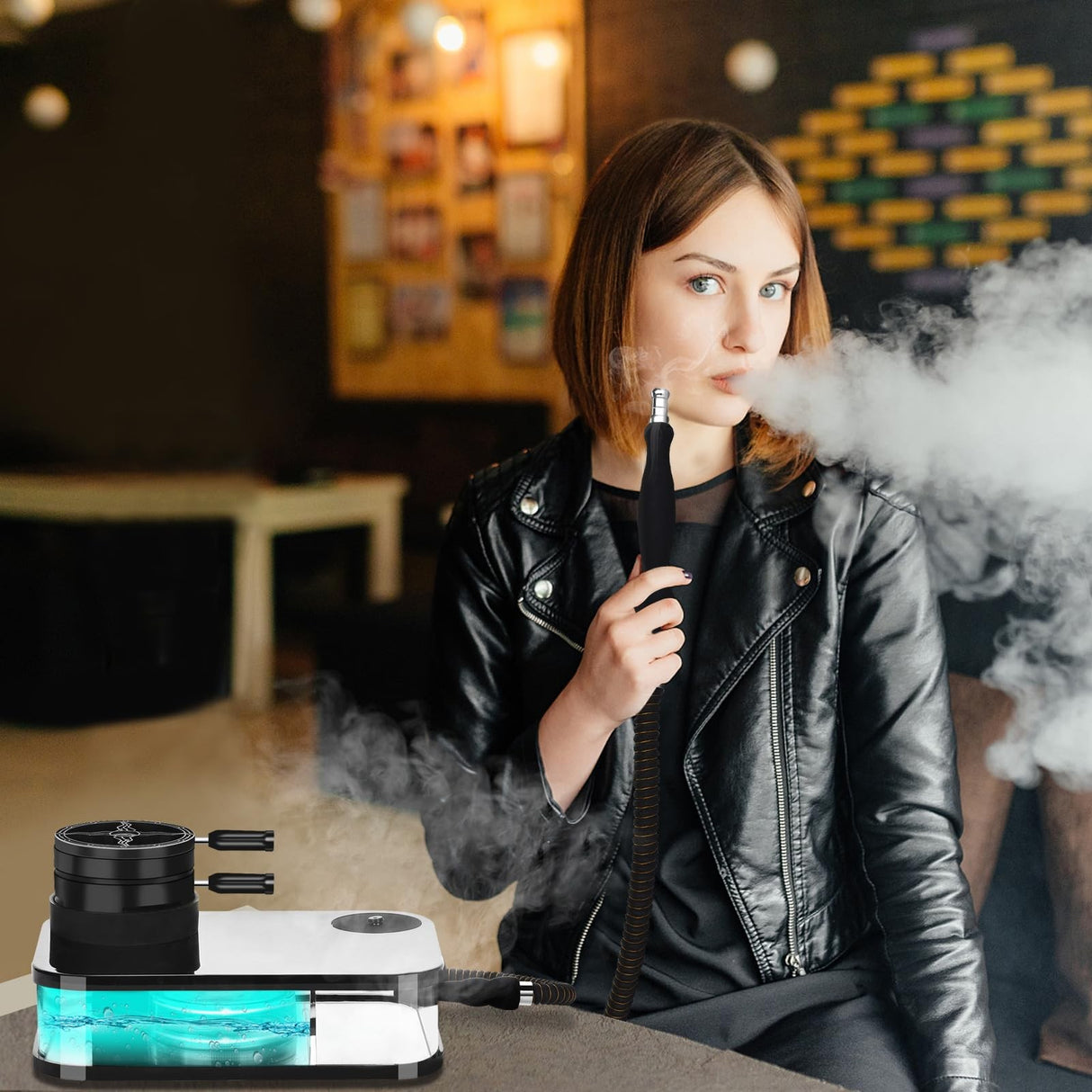 HOOKAH, GET FUNKY BOOK STYLE HOOKAH SET SHISHA KIT WITH HEAT MANAGEMENT DEVICE