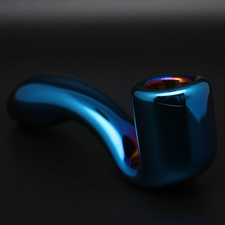4.2” Metallic Glass Sherlock Holmes Smoke Bowl Smoking Pipes Bowls Blue Pipe