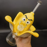 6.7" Angry Banana Hookah Silicone Water Pipe Smoking Hand Pipes Bubbler Yellow