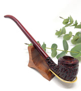 11 Inch Long Churchwarden Gandalf Hobbit Carved Pearwood Tobacco Pipe Bowl