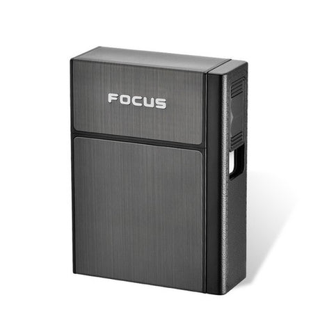 Cigarette Case Tobacco Box Electric Flameless Lighter Windproof USB Rechargeable