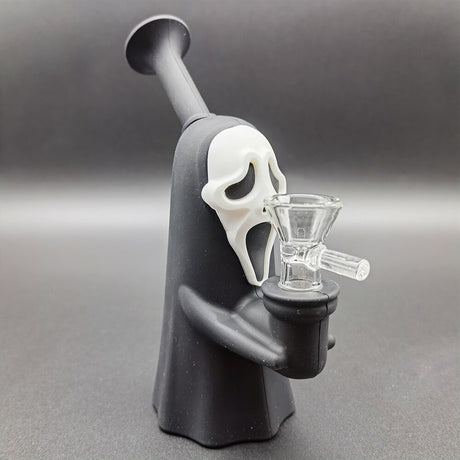 6.3" Faceless Man Hookah Smoking Bubbler Silicone Bong Water Pipe W/ Glass Bowl