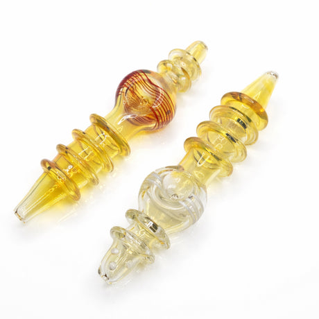 2 Pack 7" Silver/Gold Fumed Glass Steamroller Pipes – Big Hitter Tobacco