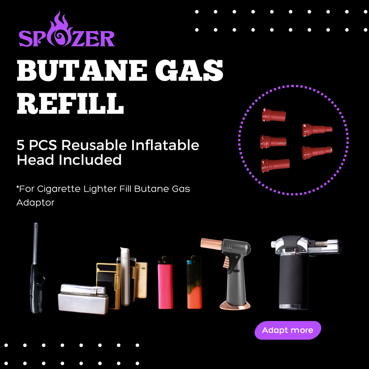 Spzoer 11x ultra-pure butane lighter fuel 10.14 oz 12 pack butane