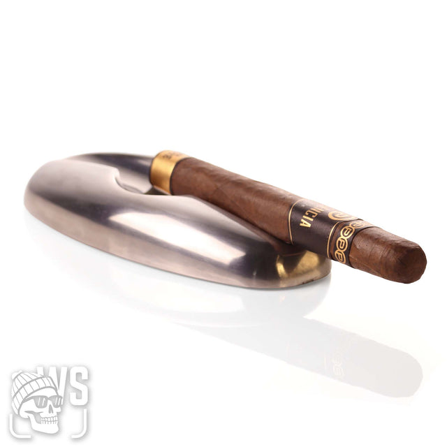 Wesmoke modern metal double rest cigar ashtray silver cigar ashtray