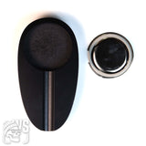 Wesmoke oval wood cigar ashtray with metal insert cigar ashtray