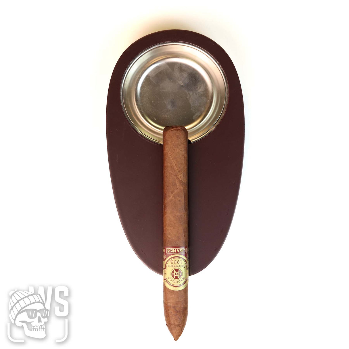 Wesmoke oval hardened polymer cigar ashtray brown cigar ashtray