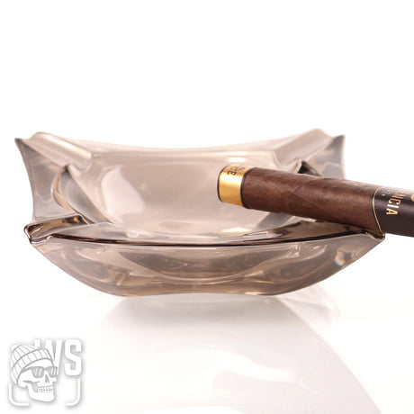 Wesmoke clear glass four rest cigar ashtray clear cigar ashtray