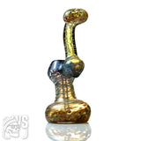 GLASS BUBBLER WITH ABSTRACT LAYERED CHAMBER