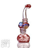 GLASS BUBBLER WITH WORKED CHAMBER DESIGN