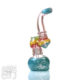 GLASS BUBBLER WITH WORKED CHAMBER DESIGN
