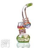 GLASS BUBBLER WITH WORKED CHAMBER DESIGN