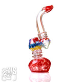 GLASS BUBBLER WITH WORKED CHAMBER DESIGN