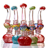 GLASS BUBBLER WITH WORKED CHAMBER DESIGN