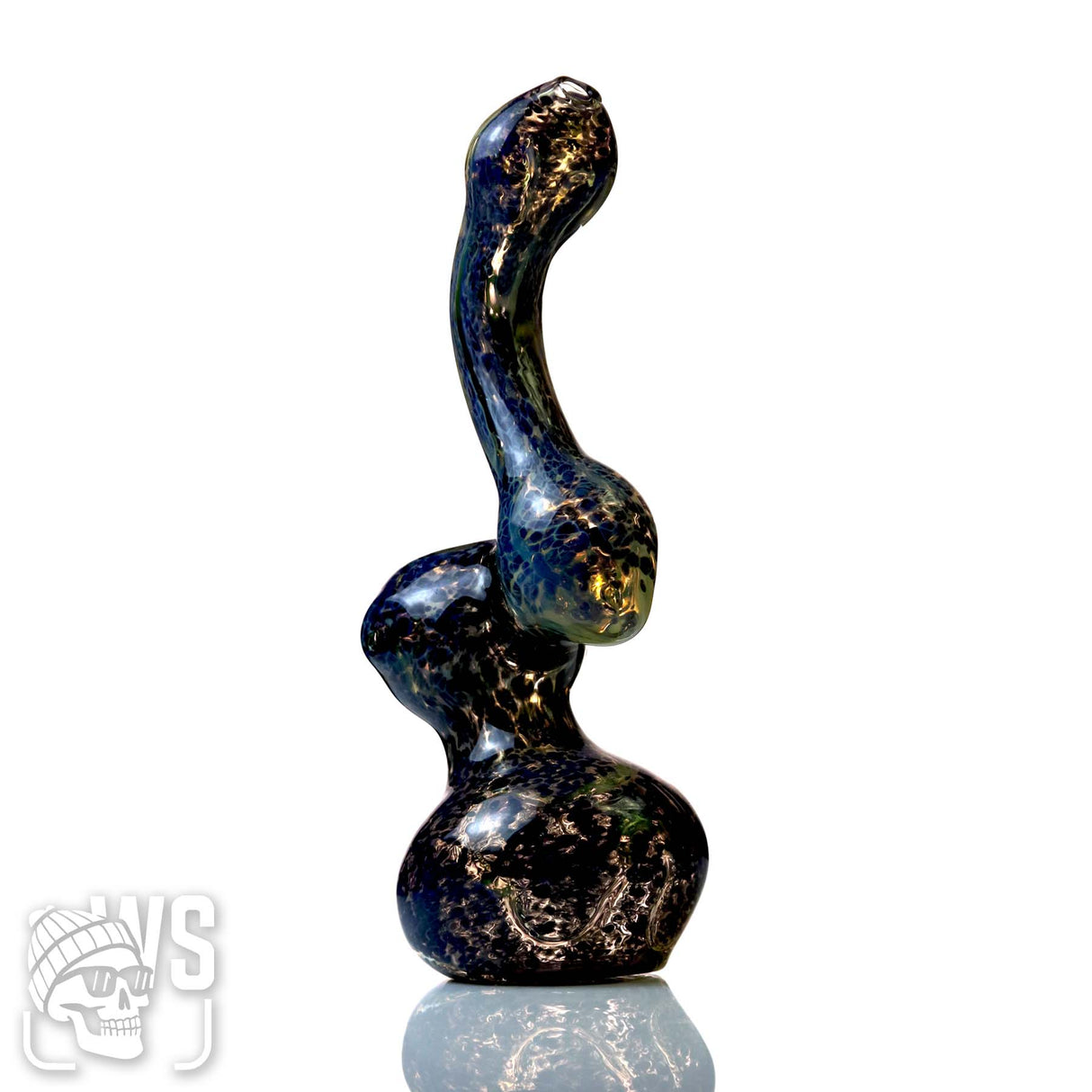GLASS BUBBLER WITH TEXTURED NAILHEAD DESIGN