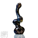 GLASS BUBBLER WITH TEXTURED NAILHEAD DESIGN