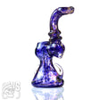 WeSmoke.com Glass Bubbler with Abstract Worked Design & Nailhead Base Blue Glass Bubblers