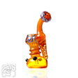 WeSmoke.com Glass Percolated Bubbler with Spiral Grip Design Orange Percolated Bubblers