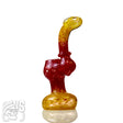 WeSmoke.com GLASS BUBBLER WITH MARBLED WORKED DESIGN Red Glass Bubblers
