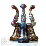 GLASS BUBBLER WITH SWIRLED PATTERN DESIGN